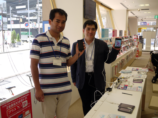 ドコモショップ西新店で臨時ののタッチ＆トライコーナー